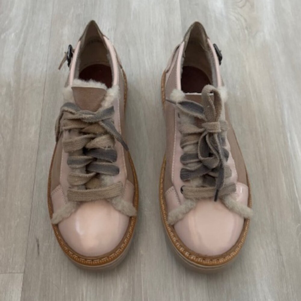 AGL Attilio Giusti Leombruni Pink Sneakers with fur lining - size 37 US6.5